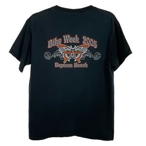Bike Week 2005 Daytona Beach Butterfly Graphic  T-Shirt Medium